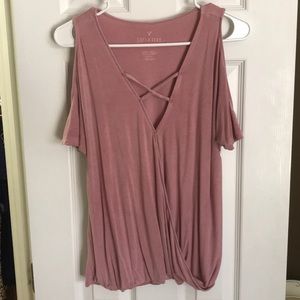Pink soft an sexy top from American eagle
